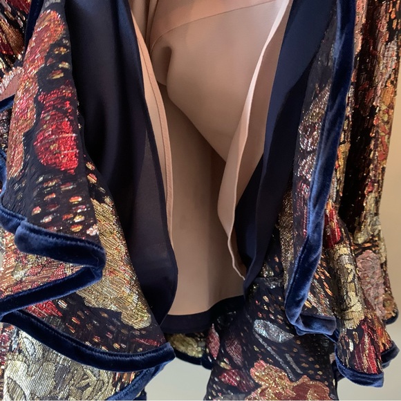 Rebecca Taylor | Glistening Rose Velvet Ruffle Dress | SOLD OUT - Picture 9 of 16